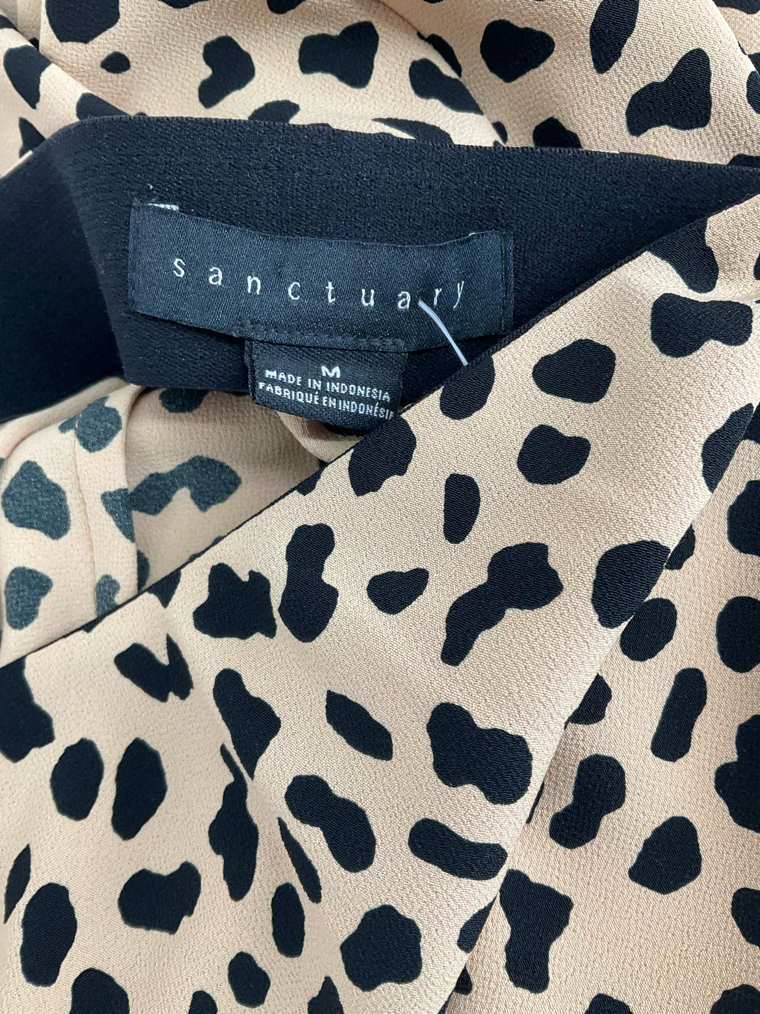 Sanctuary Tan/Black Animal Pre-Owned Ladies Skirt - Size Medium