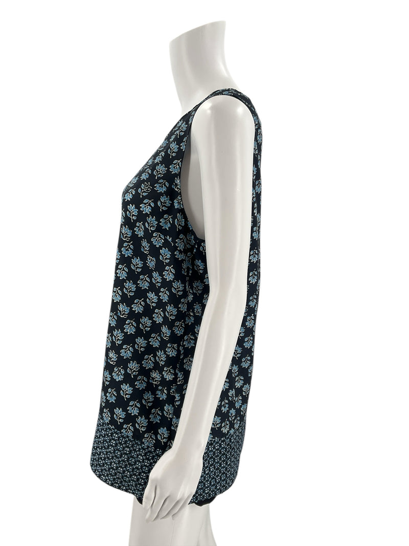 Michael Kors Navy/Blue Print Pre-Owned Ladies Top - Size Medium - Margaret’s Fine Consignment