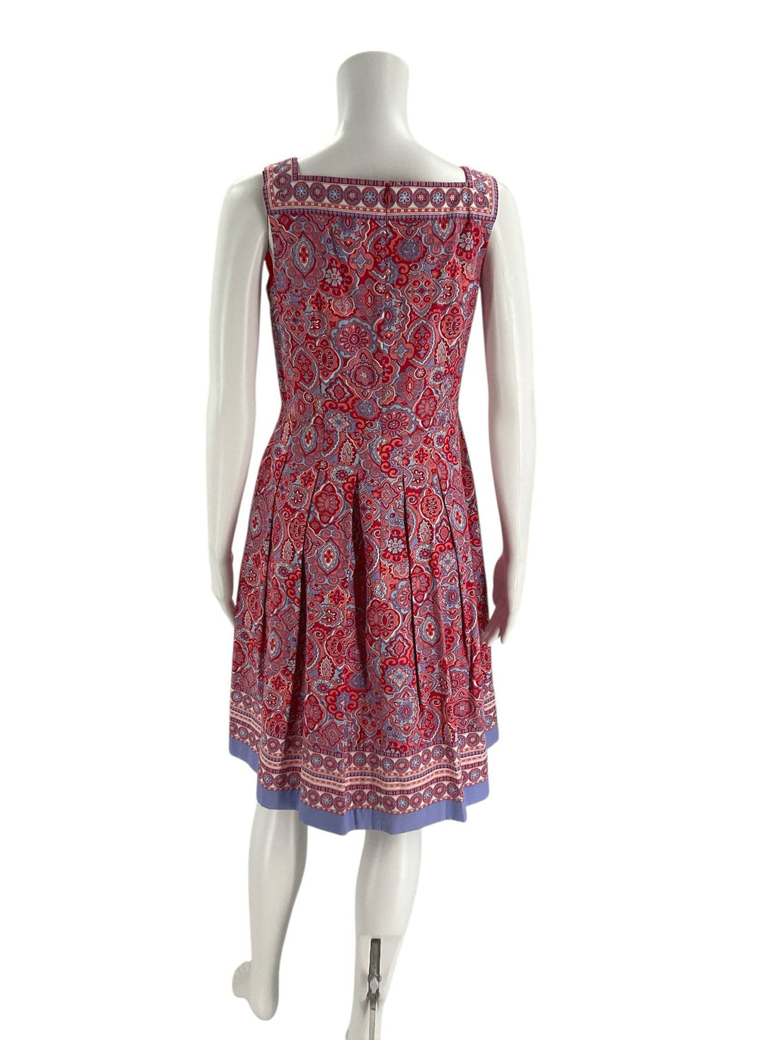Talbots Pink/Red/Lavender Print Pre-Owned Ladies Dress - Size 2 Petite - Margaret’s Fine Consignment