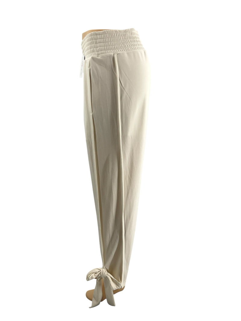 Fabletics Cream Tie-Hem Jogger Pants – Size Large, Excellent Condition - Margaret’s Fine Consignment