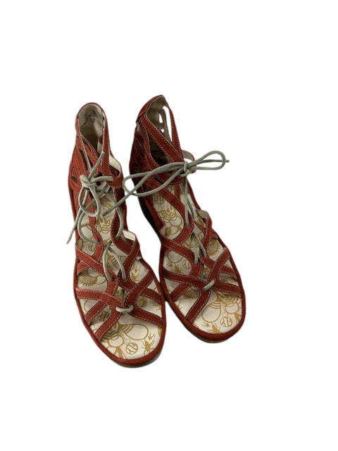 Fly London Burnt Orange Suede Sandals Size 8.5/9