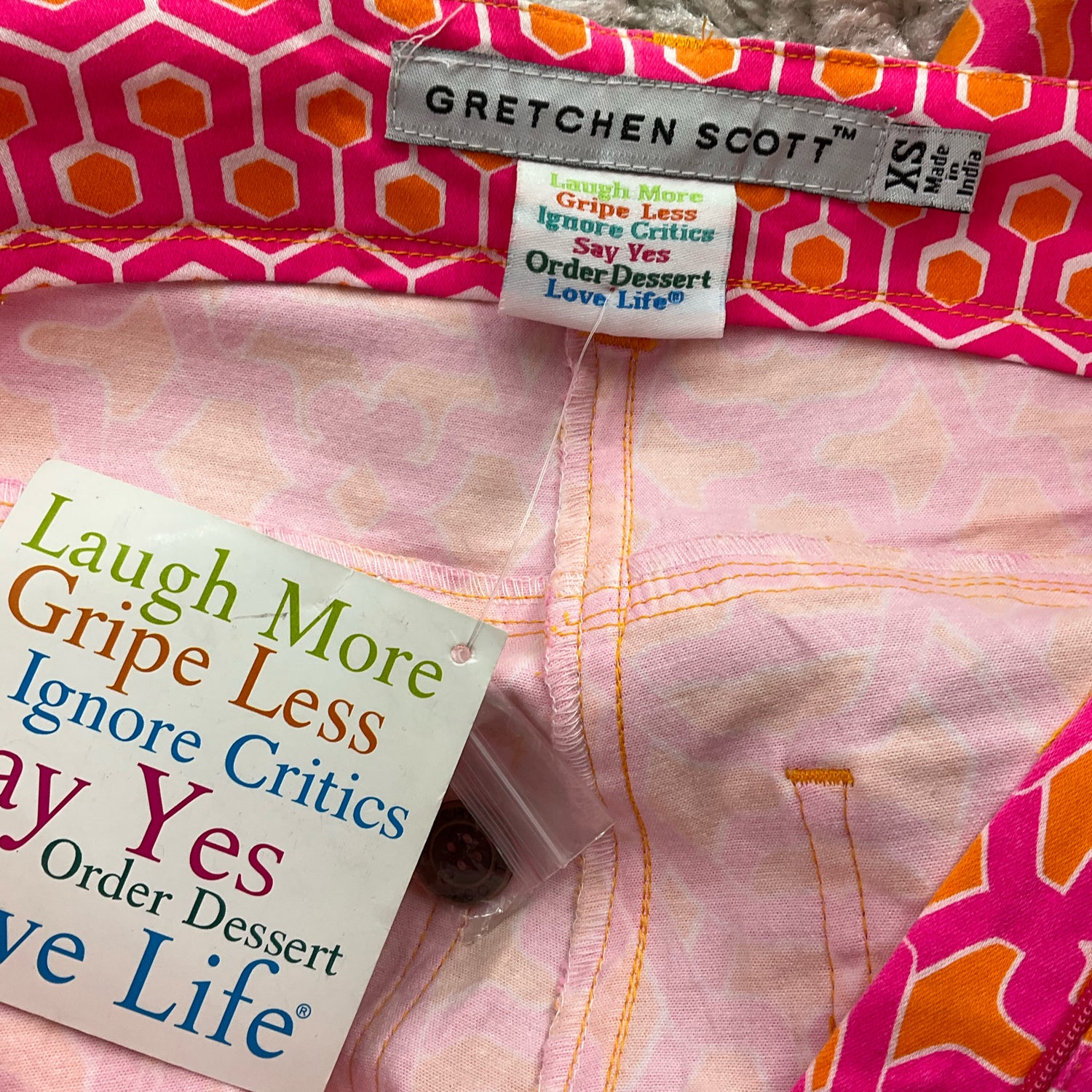 Gretchen Scott Pink/Orange Pre-Owned Ladies Pants - Size XS - Margaret’s Fine Consignment