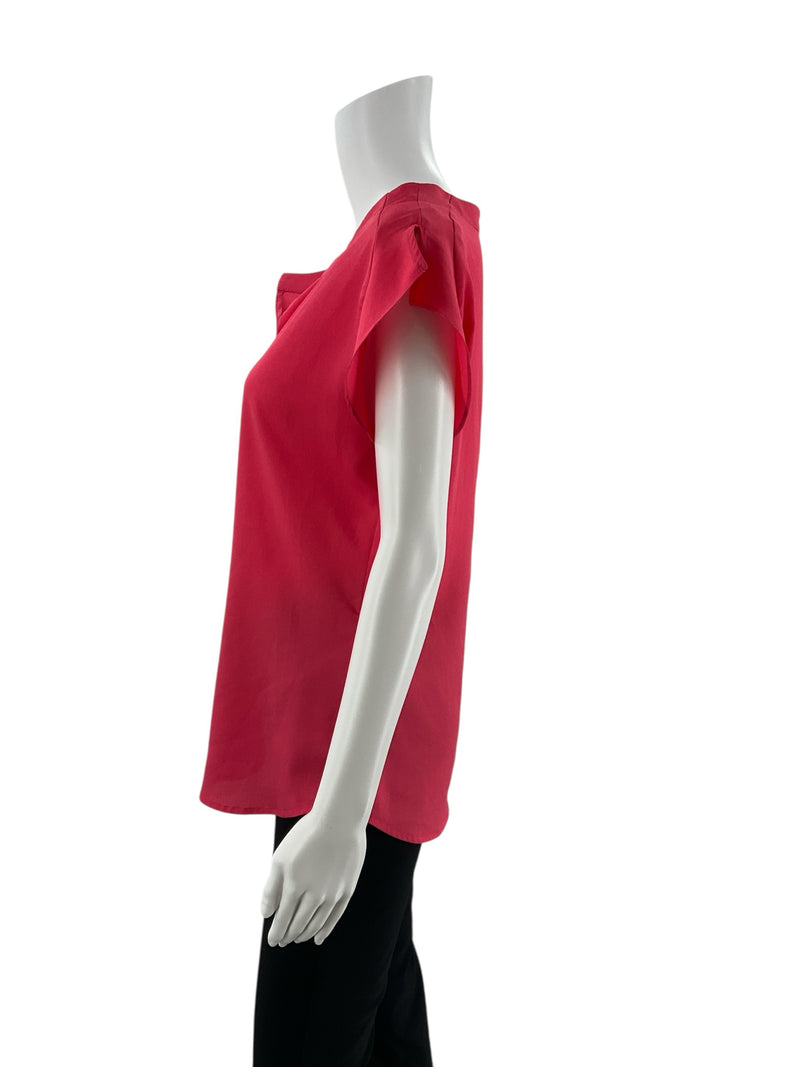New York & Co Pink Solid Pre-Owned Ladies Top - Size Small