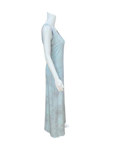 J. McLaughlin J. McLaughlin Catalina Cloth Maxi Dress Mint Pebble Print Size Small - ONLINE ONLY