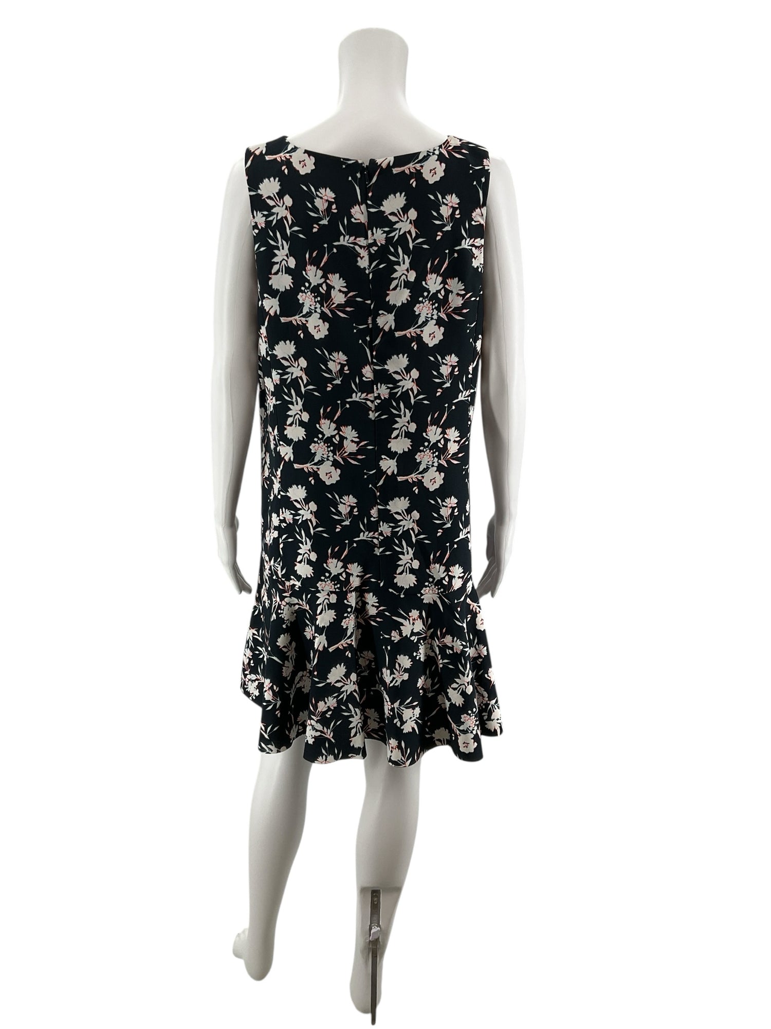 Banana Republic Floral V-Neck Sleeveless Flounce Dress Size 12