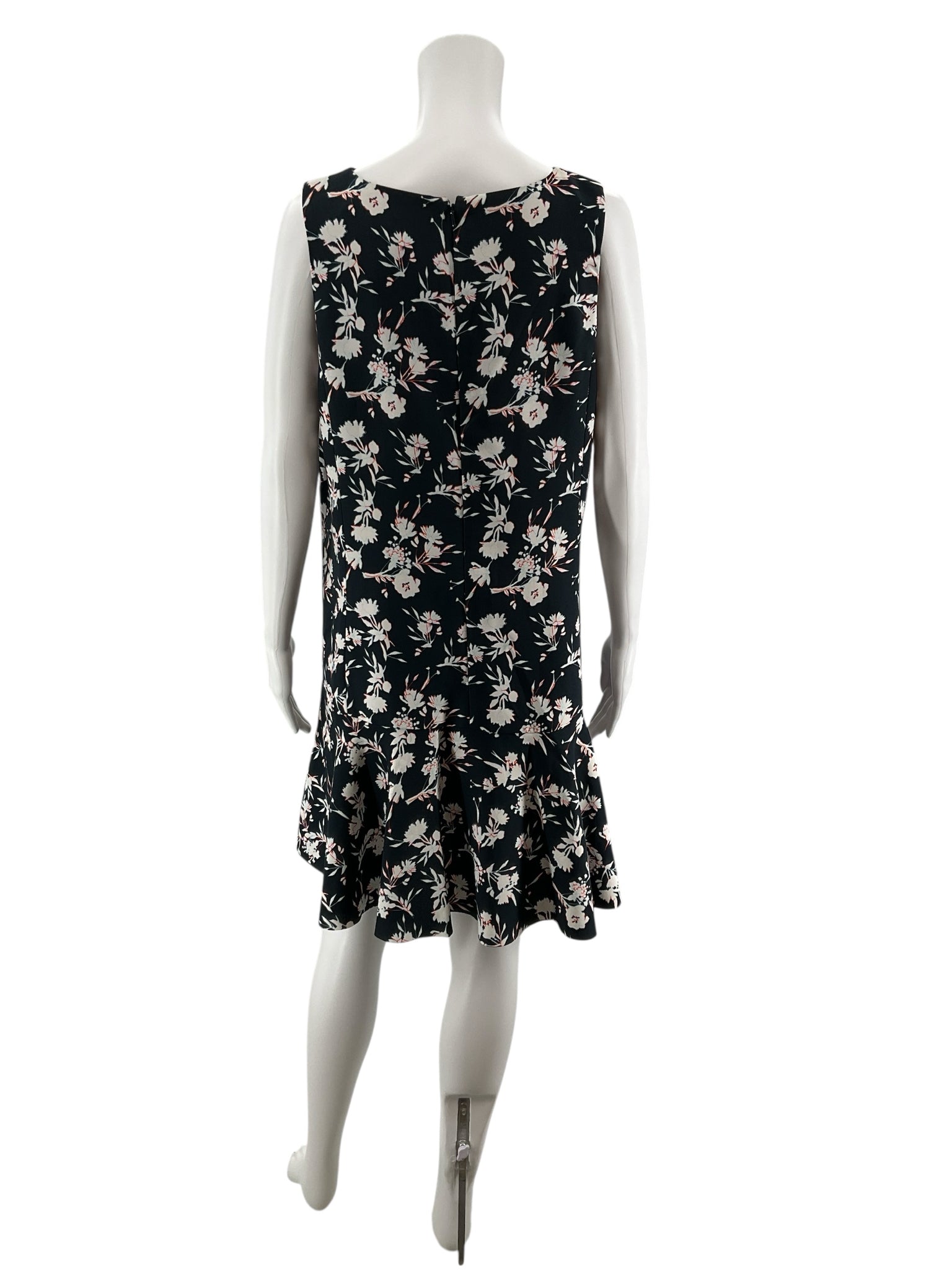Banana Republic Floral V-Neck Sleeveless Flounce Dress Size 12