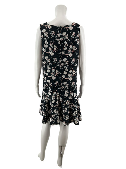 Banana Republic Floral V-Neck Sleeveless Flounce Dress Size 12