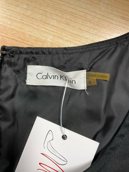 Calvin Klein Black Cotton Stretch Sheath Mini Dress Size 6 - ONLINE ONLY
