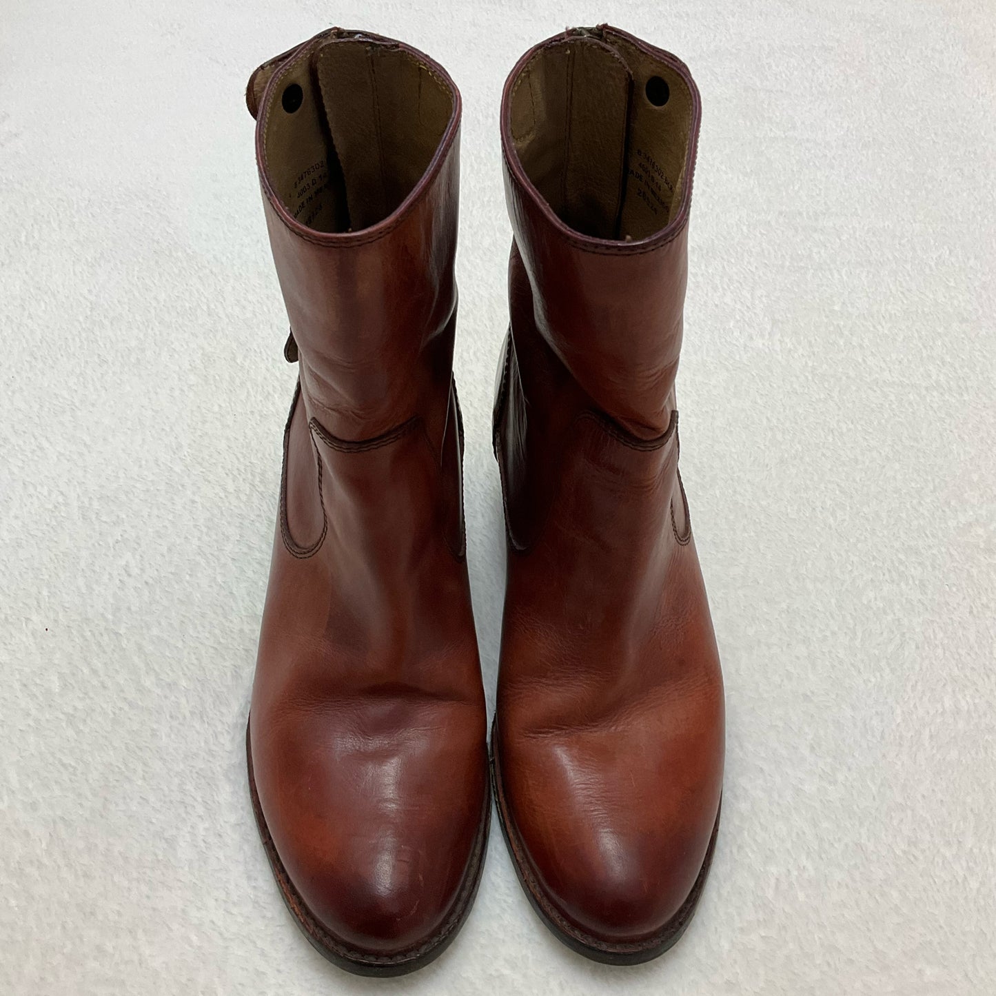 Frye Shoe Size 9 Tobacco Leather Pre-Owned Booties