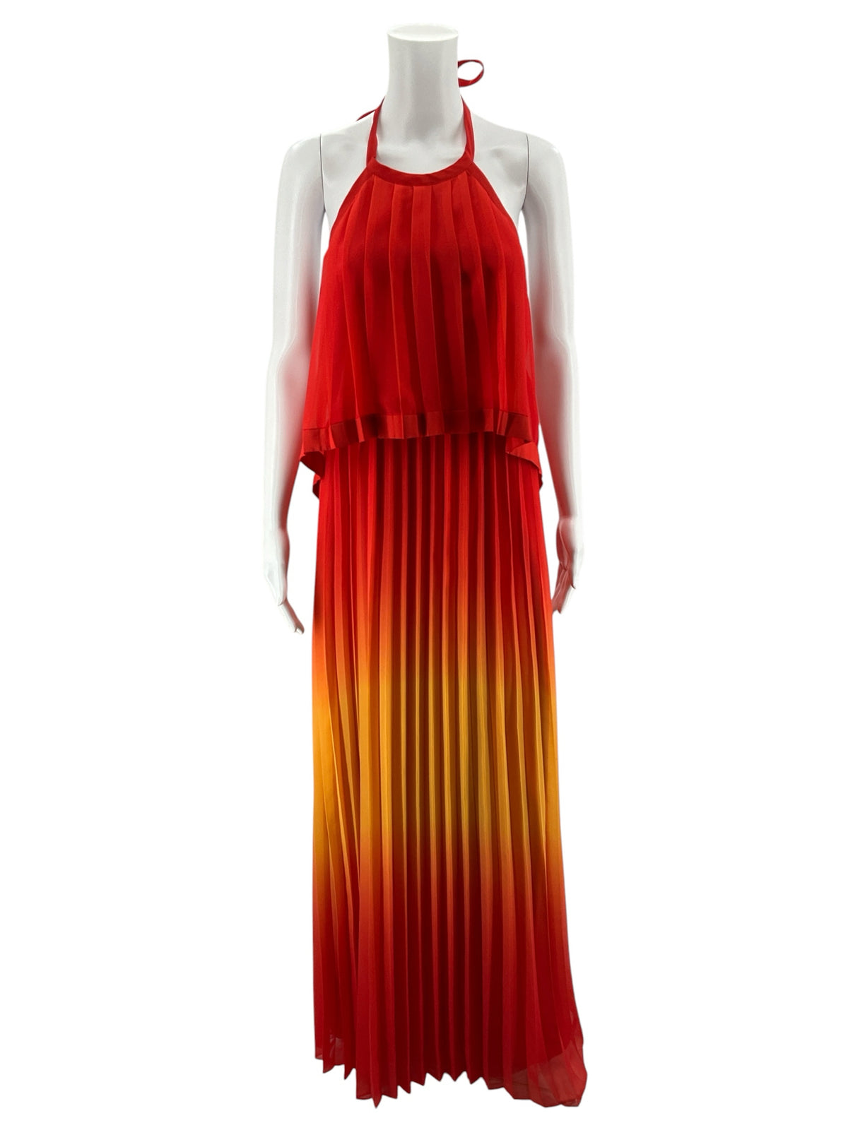 Jessica Simpson Ombré Pleated Halter Maxi Dress Size 4 - ONLINE ONLY