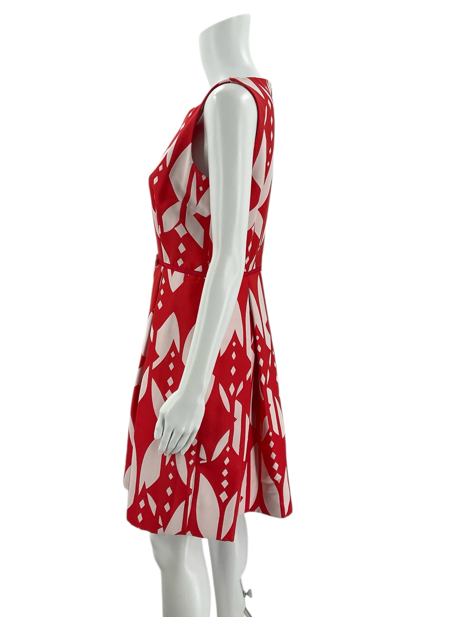 Just Taylor Red &amp; White Print Dress – Women’s Size 4 - ONLINE ONLY