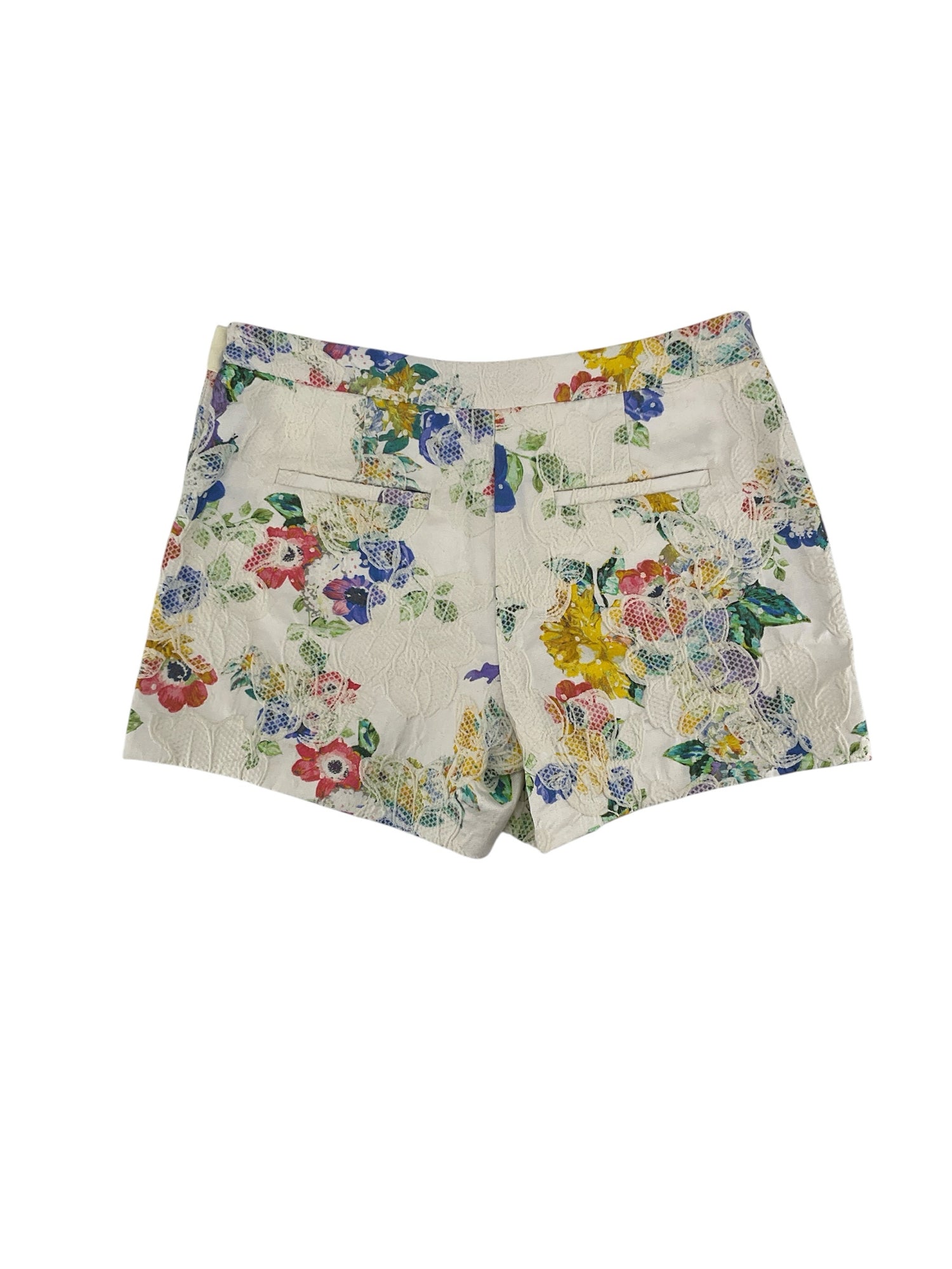 Elevenses Anthropologie Floral Jacquard Tapestry Shorts Womens Size 8