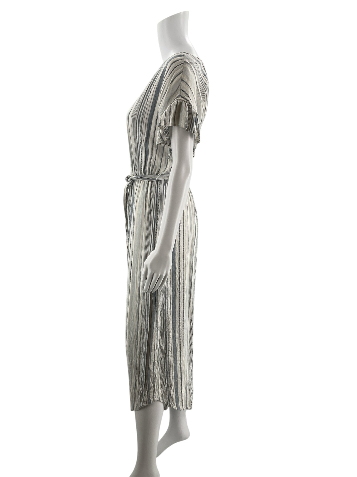 June &amp; Hudson white/blue Jumpsuit White/Blue Stripe Pre-Owned Ladies Jumpsuit - Size Small - Size S