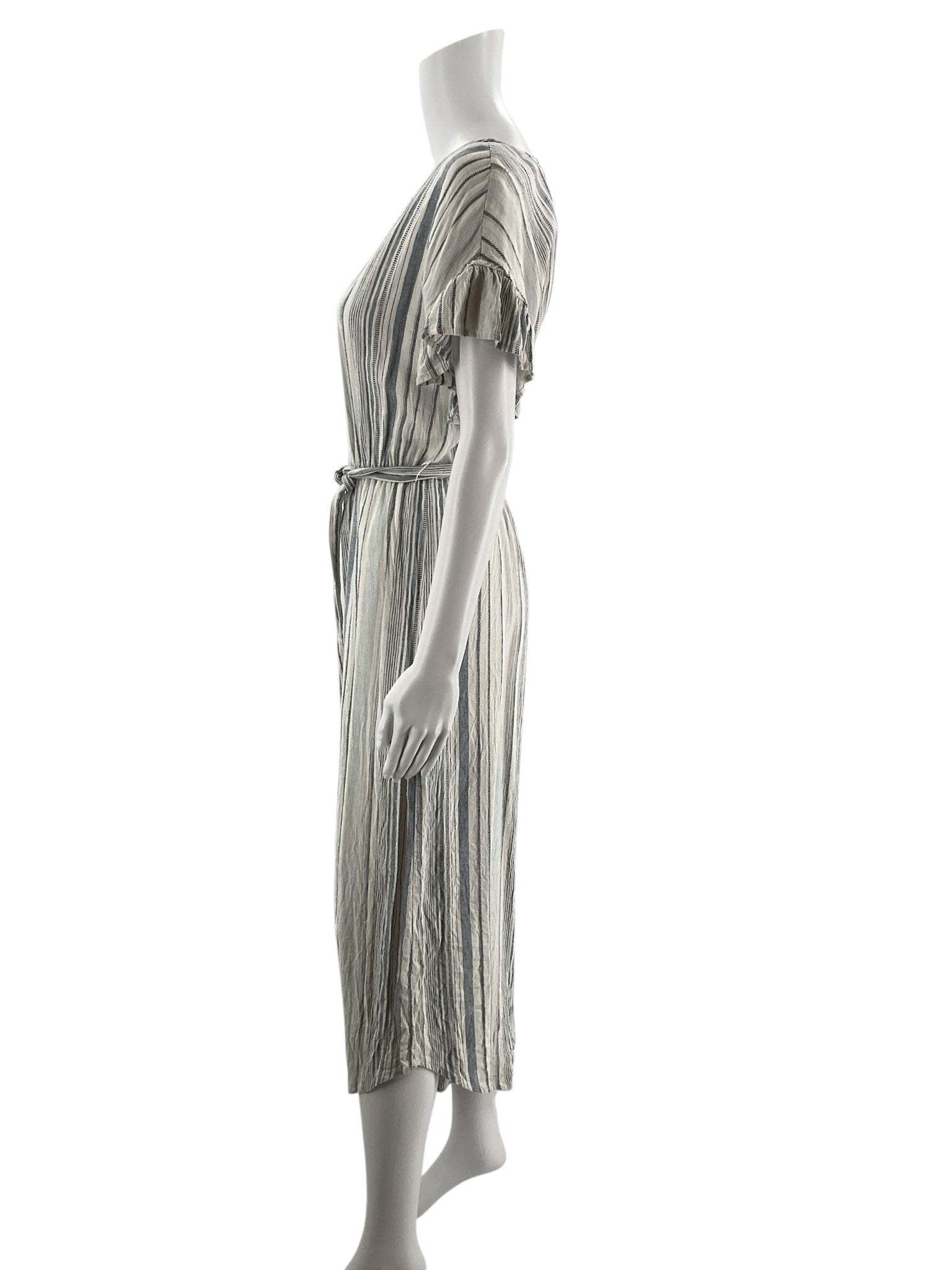 June &amp; Hudson white/blue Jumpsuit White/Blue Stripe Pre-Owned Ladies Jumpsuit - Size Small - Size S