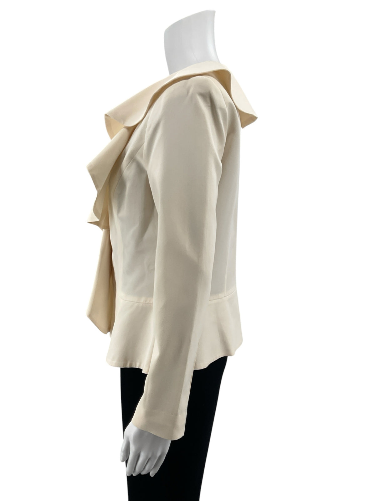 Neiman Marcus Exclusive 100% Silk Waterfall Ruffle Jacket Size 8 NWT