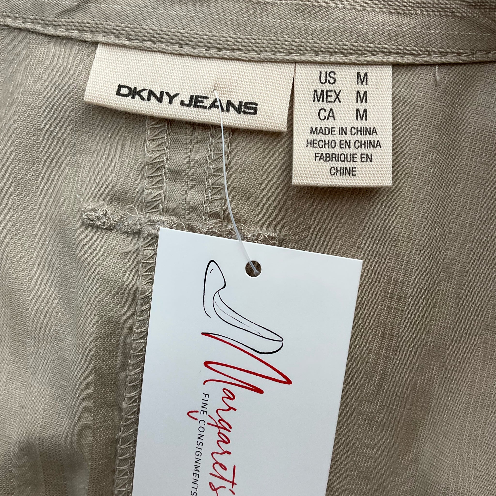 DKNY Jeans Khaki Solid Pre-Owned Ladies Jacket - Size Medium