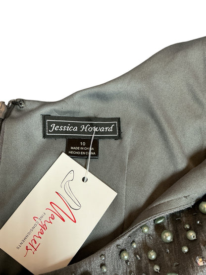 Jessica Howard Gray Pre-Owned Ladies Dress - Size 10