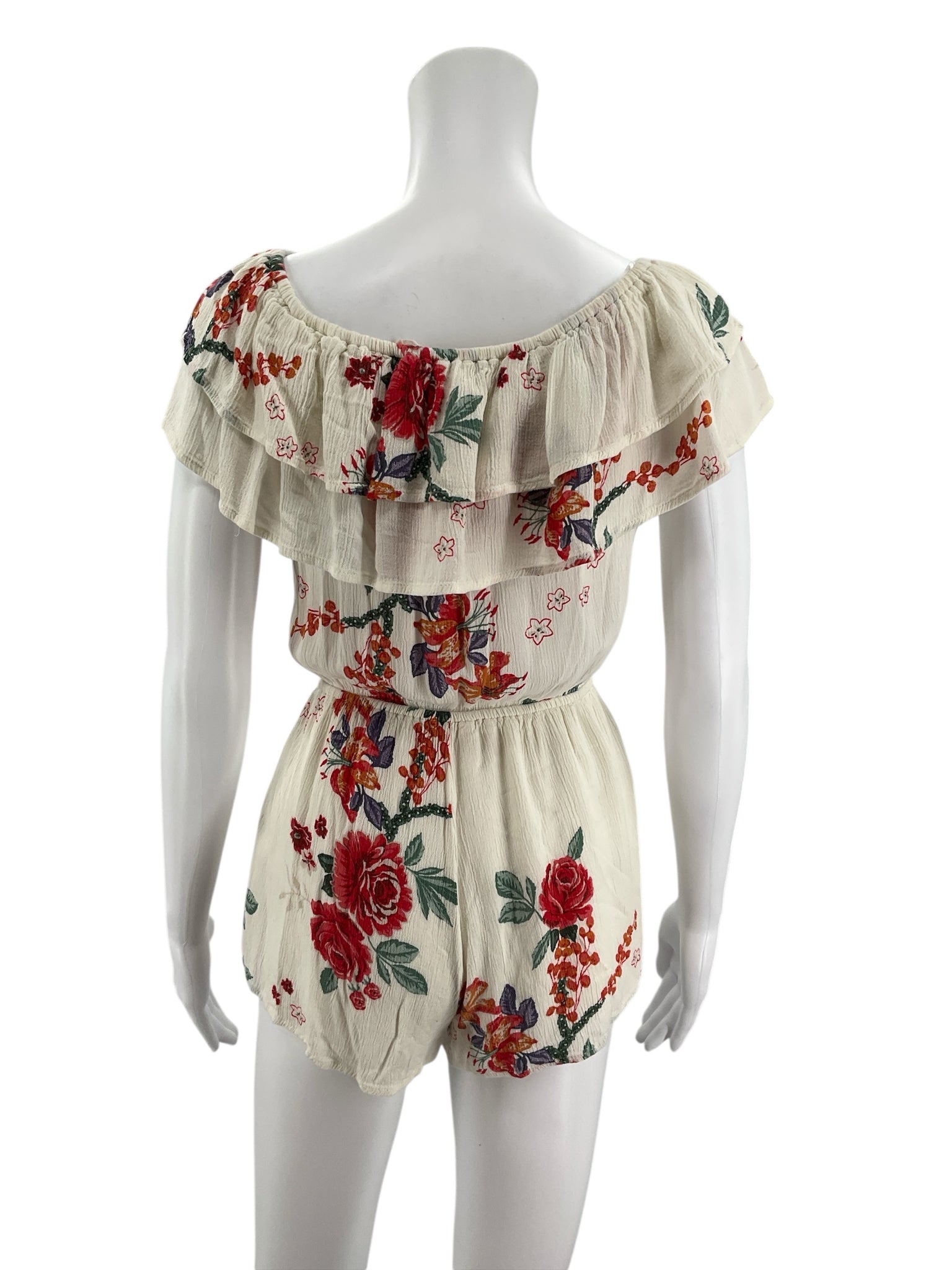 Illa Illa Off The Shoulder Ruffle Floral Romper Size Small