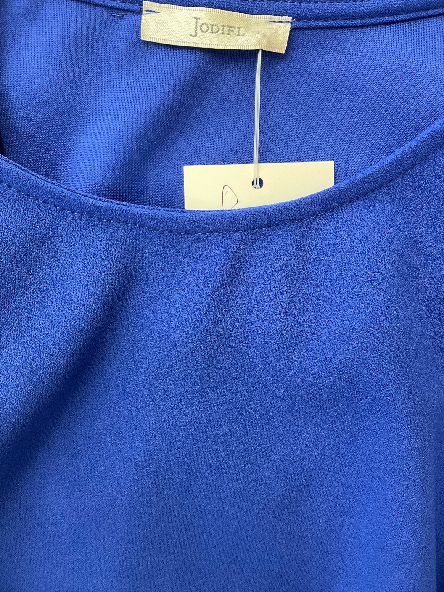 Jodifl Blue Solid Pre-Owned Ladies Top - Size Medium - ONLINE ONLY