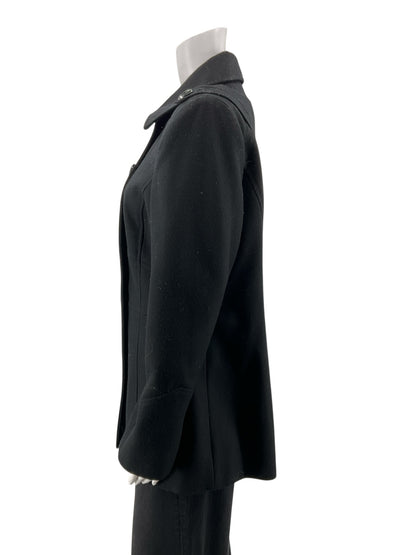 Bromly Black Solid Pre-Owned Coat - Size Large