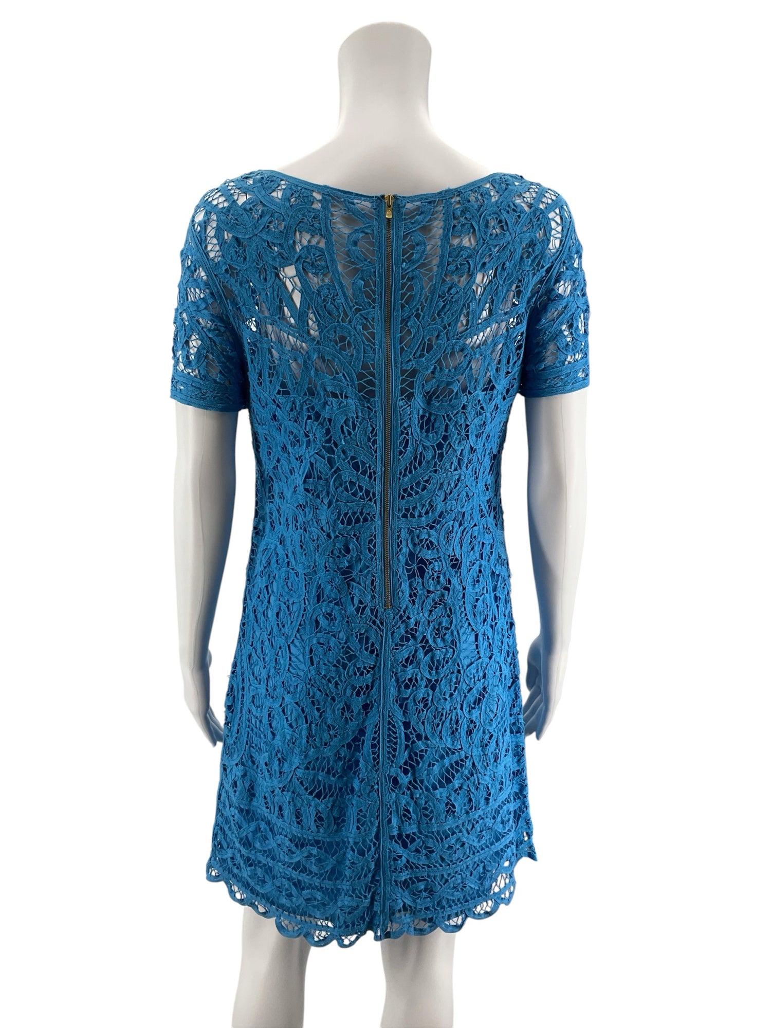 Lilly Pulitzer Size M Turquoise Lace Pre-Owned Ladies Dress