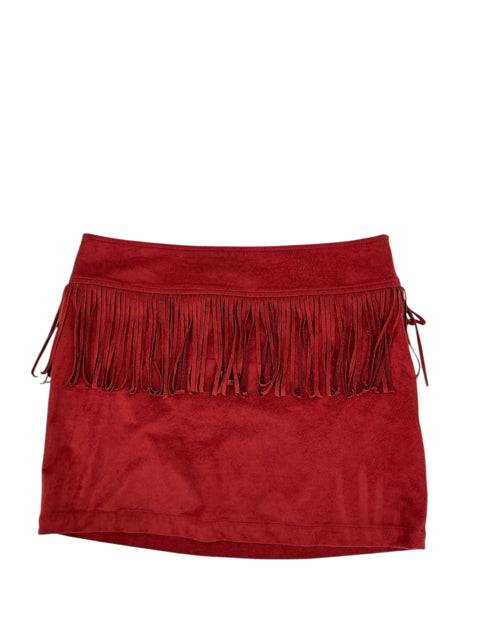 Express Red Solid Pre-Owned Ladies Skirt - Size Medium - Margaret’s Fine Consignment