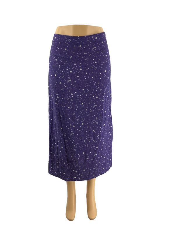 Marine Layer Purple/White Galaxy Pre-Owned Ladies Skirt - Size 10