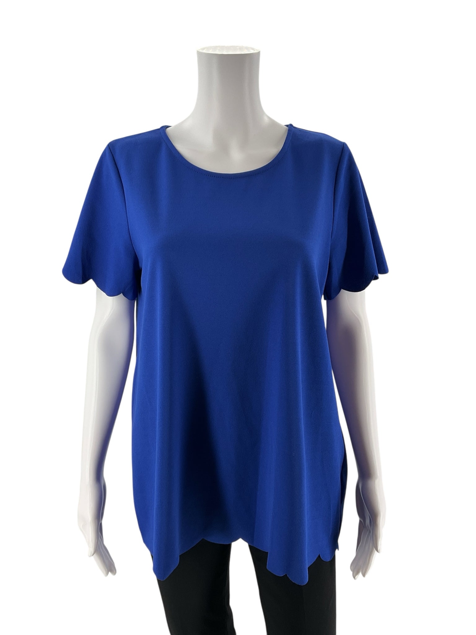 Jodifl Blue Solid Pre-Owned Ladies Top - Size Medium - ONLINE ONLY