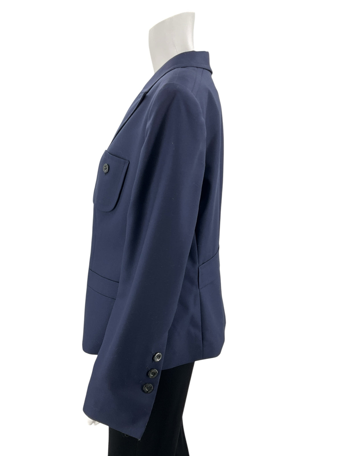 Louis Feraud Vintage Navy Blue Single Breasted Blazer Jacket Size 14