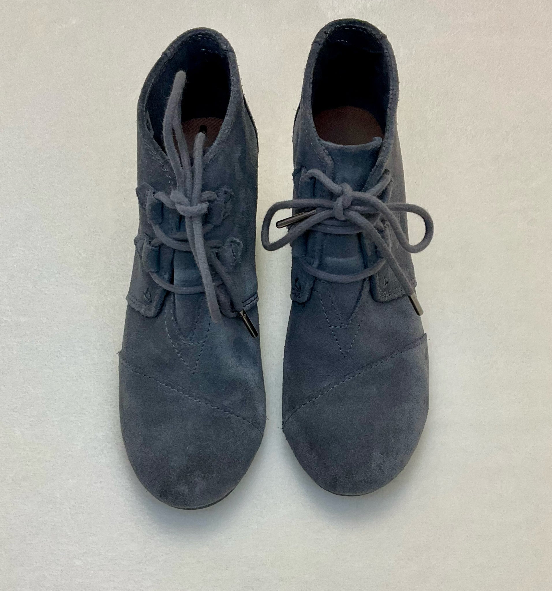 Toms Gray Suede Booties Size 6.5