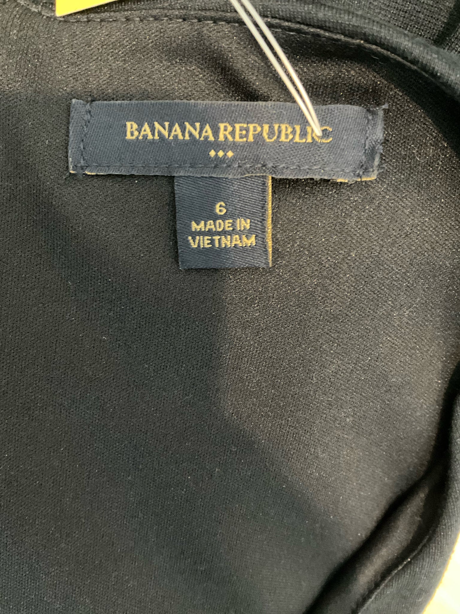 Banana Republic Navy Blue V-Notch Ponte Sheath Dress Size 6