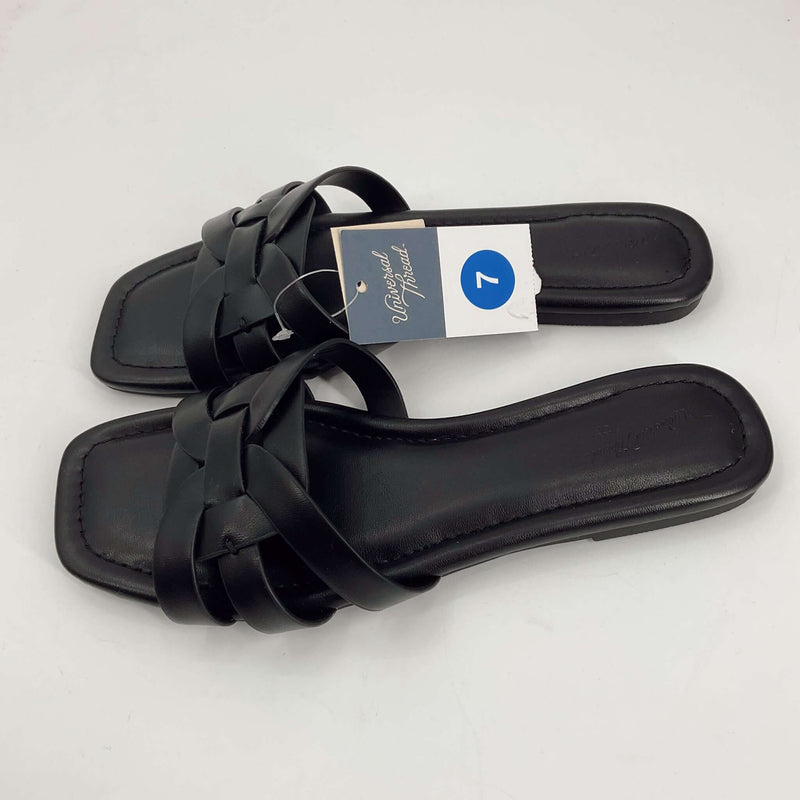 Universal Thread Black Solid Sandals – Size 7, New With Tags - Margaret’s Fine Consignment