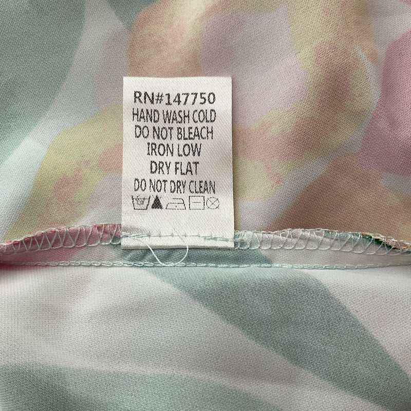 Cezele Green/Pink/Blue Floral Pre-Owned Ladies New With Tags Dress - Size Small - Margaret’s Fine Consignment