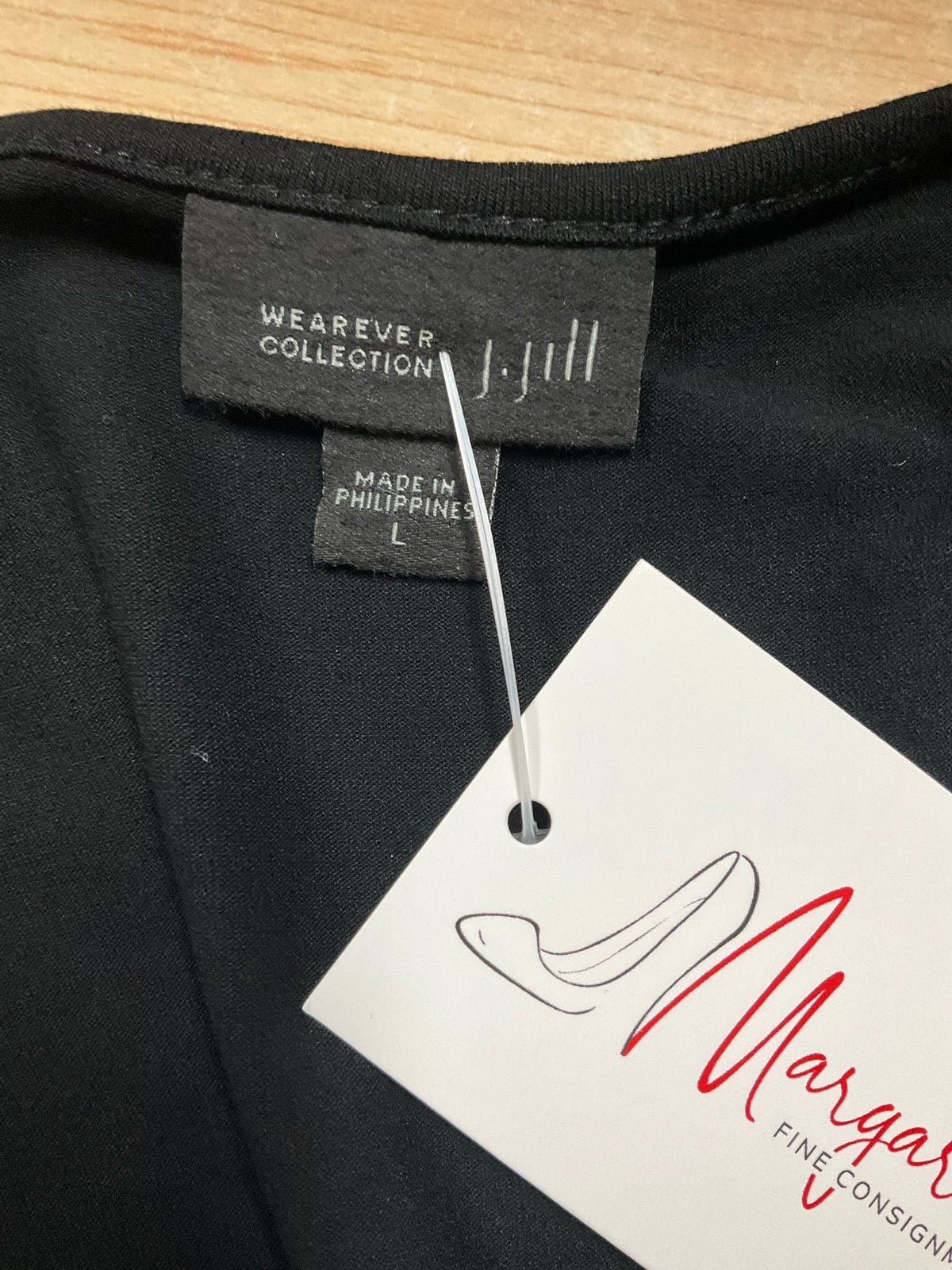 J Jill Size Large Black Solid Pre-Owned Ladies Dress - ONLINE ONLY