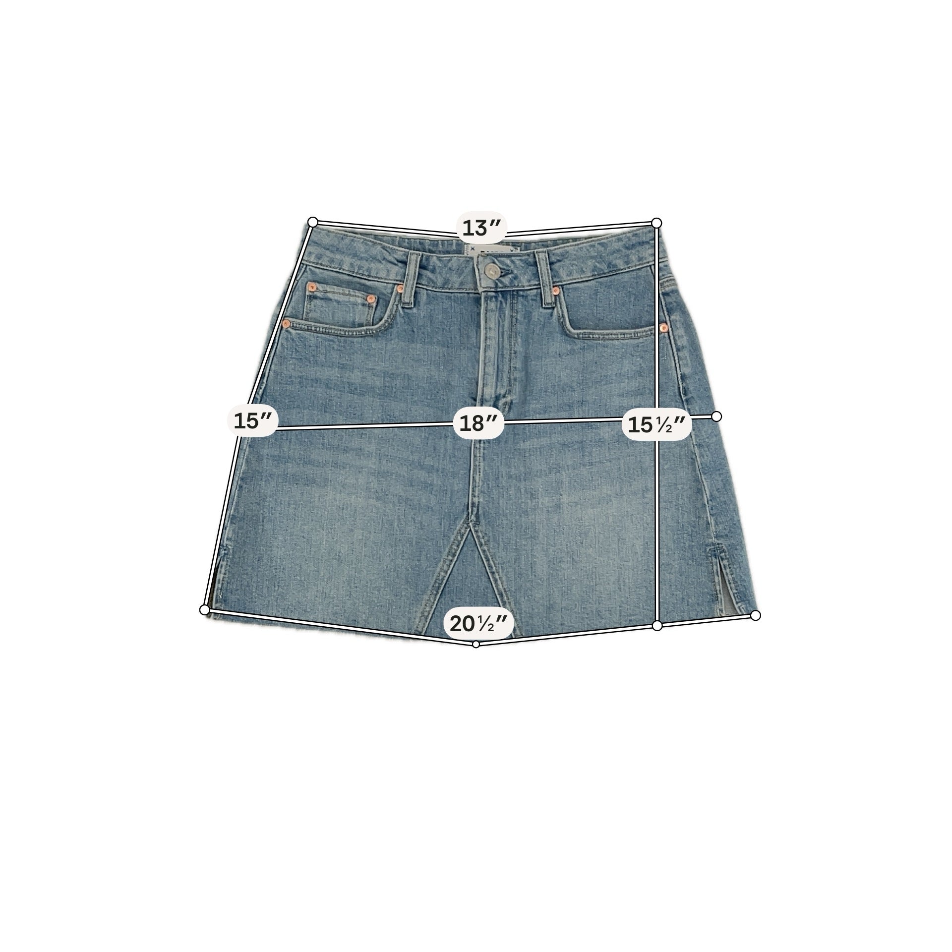 PAIGE Paige Jessie High-Waisted A-Line Denim Mini Skirt Raw Hem Blue Size 6