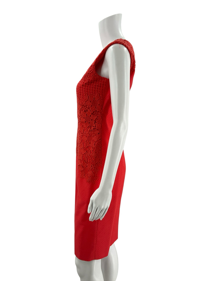 Antonio Melani Orange Embroidered Sleeveless Cotton Dress – Size 2, Excellent Pre-Owned - Margaret’s Fine Consignment