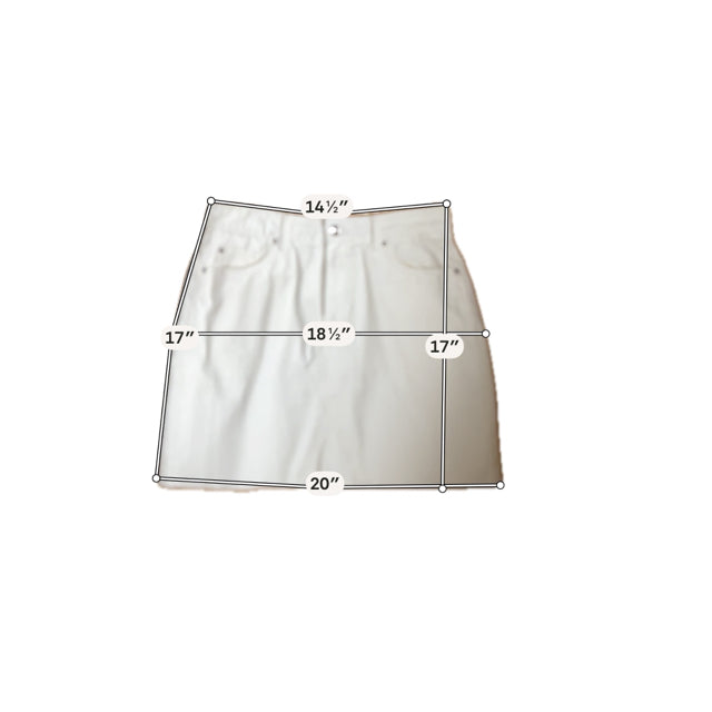 Denim &amp;amp; Co. Classic White Stretch Denim Skirt Size 8