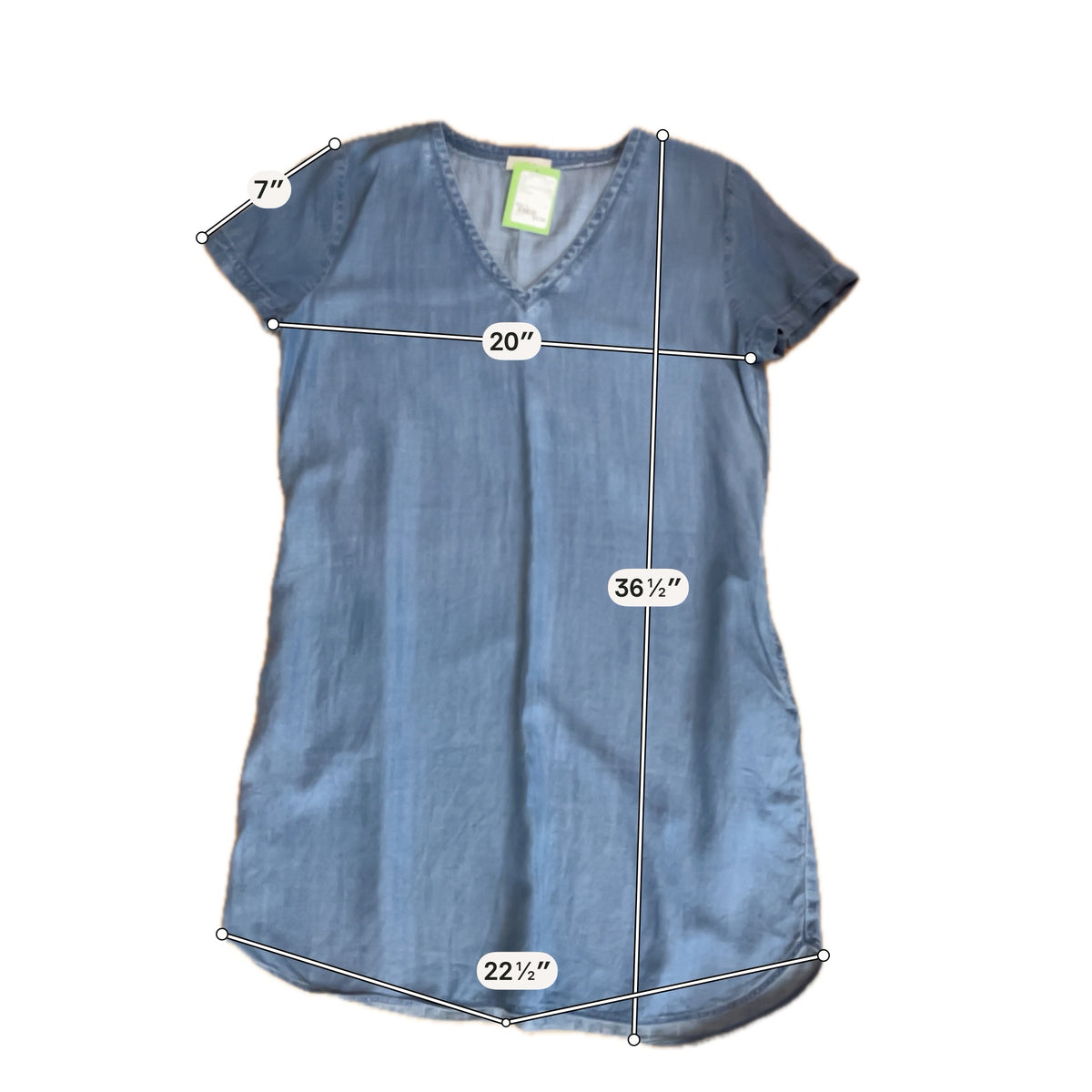 LOFT Outlet Chambray Lyocell Pocket Tunic Dress Size Large - ONLINE ONLY