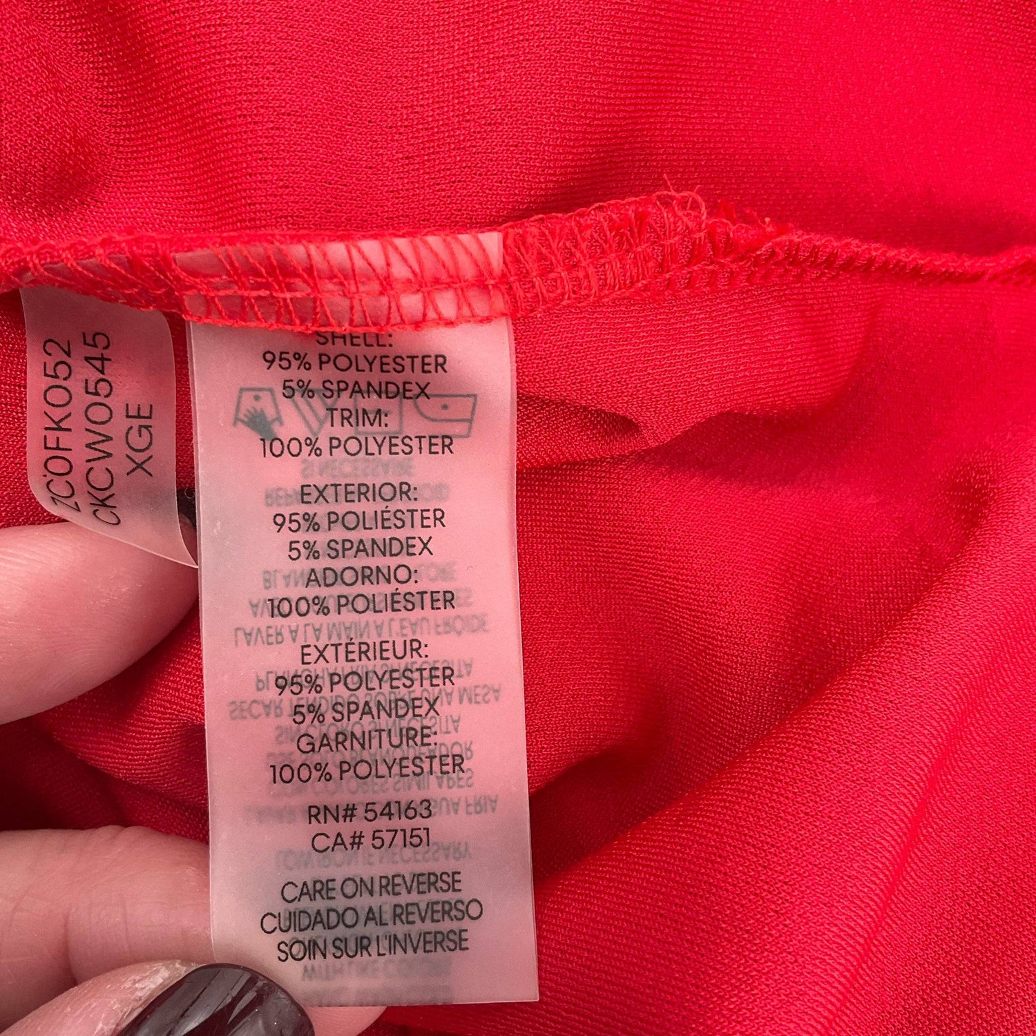 Calvin Klein Red Solid Ladies Pre-Owned Top - Size Medium - Margaret’s Fine Consignment