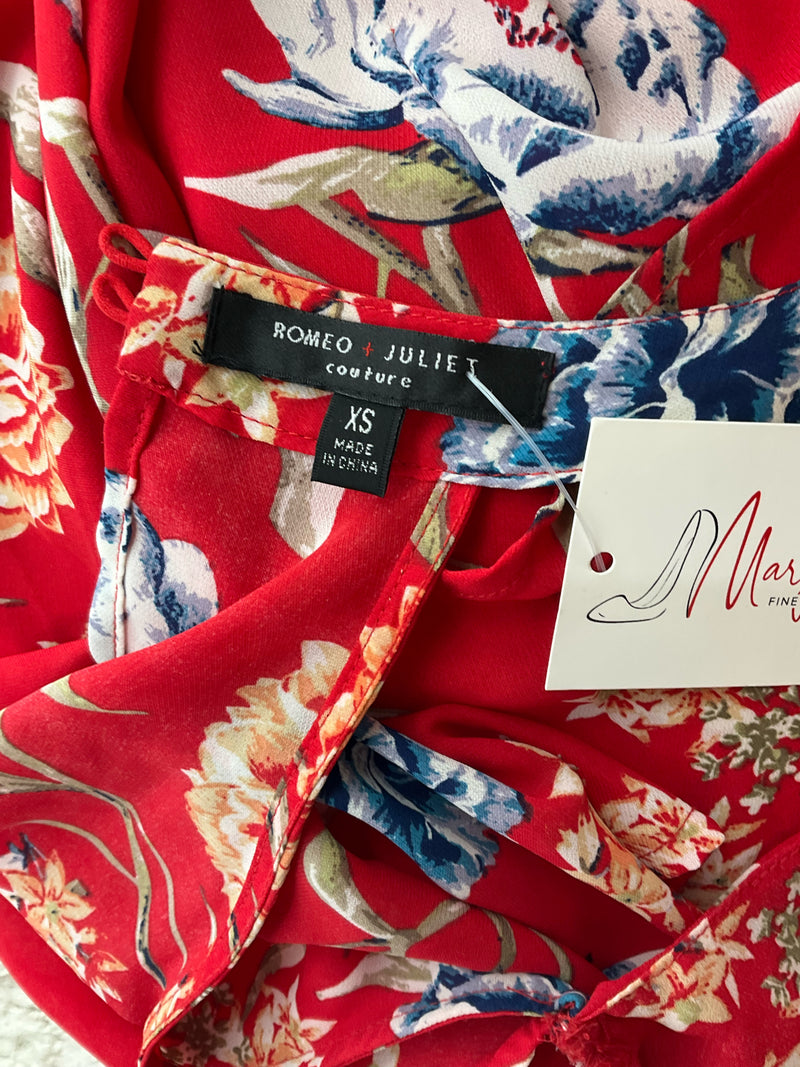 Romeo & Juliet Coral/Multi Floral Pre-Owned Ladies Jumpsuit - Size XS
