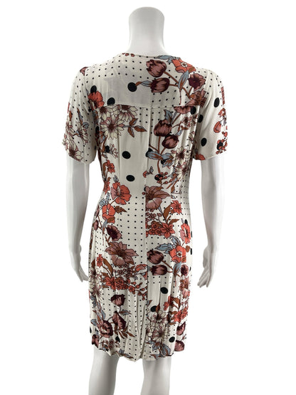 Maeve by Anthropologie Elodie Floral Polka Dot Wrap Dress Size 6 - ONLINE ONLY