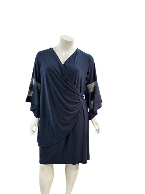RM Richards Navy Solid Pre-Owned Ladies New with Tags Dress - Size 20W - Margaret’s Fine Consignment