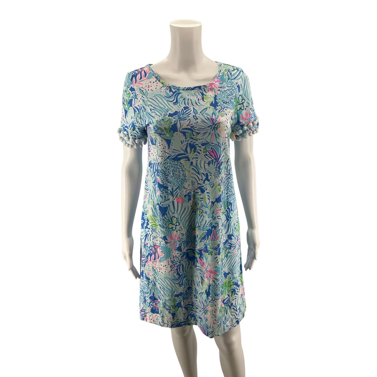 Lilly Pulitzer Skipper Popover Dress In A Squeeze Floral Pima Cotton Small