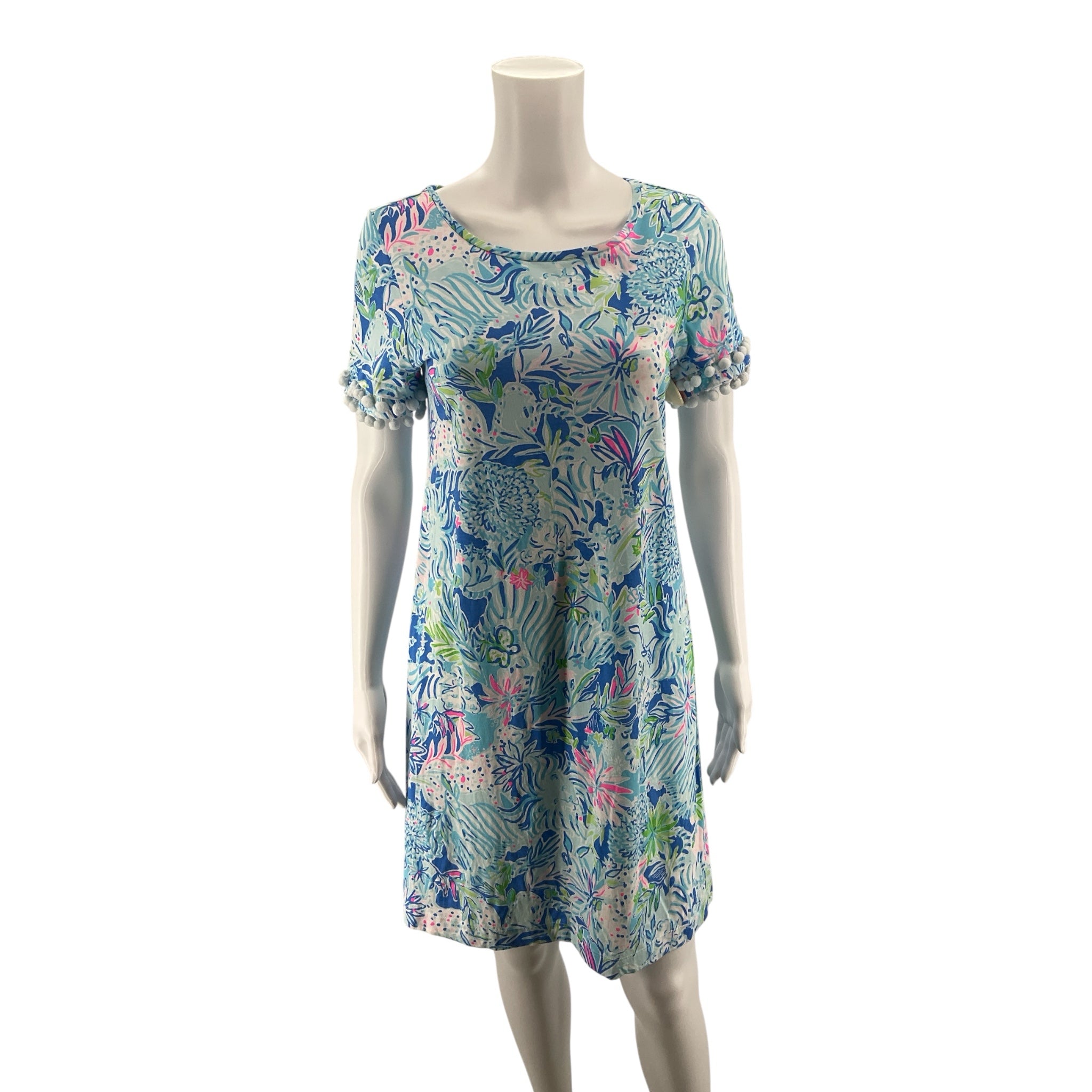 Lilly Pulitzer Skipper Popover Dress In A Squeeze Floral Pima Cotton Small