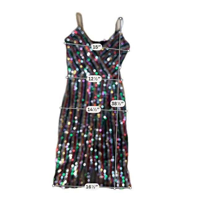 Betsey Johnson Multi Sequin T-Back Sheath Dress Size 4 Cocktail Party - ONLINE ONLY