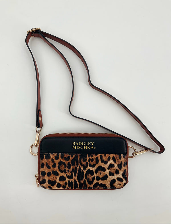 Badgley Mischa Brown/Black Animal Crossbody Bag