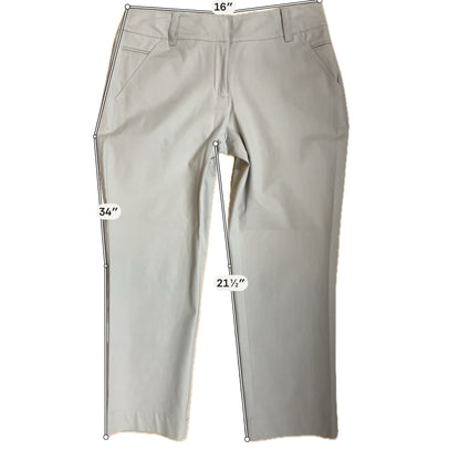 Eileen Fisher Organic Cotton Stretch Straight Leg Ankle Pants Gray Small - ONLINE ONLY
