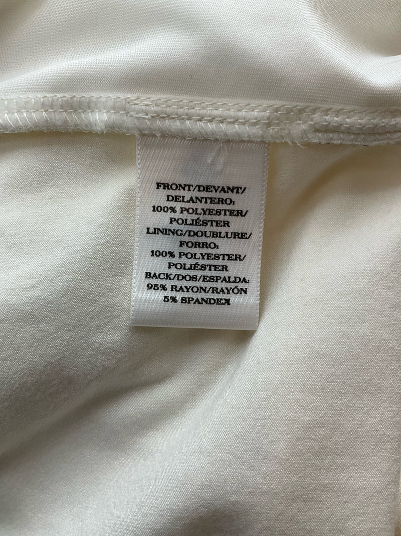 Ann Taylor Cream Jewels Pre-Owned Ladies Top - Size Medium
