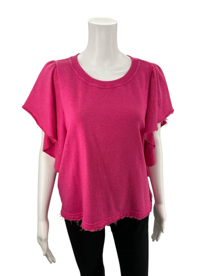 Michael Stars Pink Solid Top Size Large