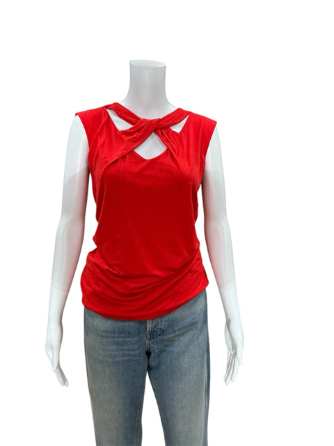 INC Red Casual Top Size Large